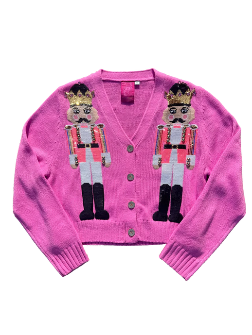 Queen Of Sparkles KIDS Pink Nutcracker Cardigan