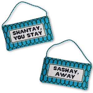 Sashay Shantay Needlepoint Door Hanger