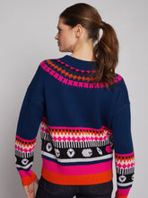Load image into Gallery viewer, Vilagallo Pink Sheep Fair Isle Sweater