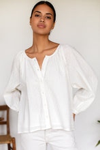 Load image into Gallery viewer, Emerson Fry Frances Blouse Dot Stripe Ivory Organic