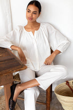 Load image into Gallery viewer, Emerson Fry Frances Blouse Dot Stripe Ivory Organic